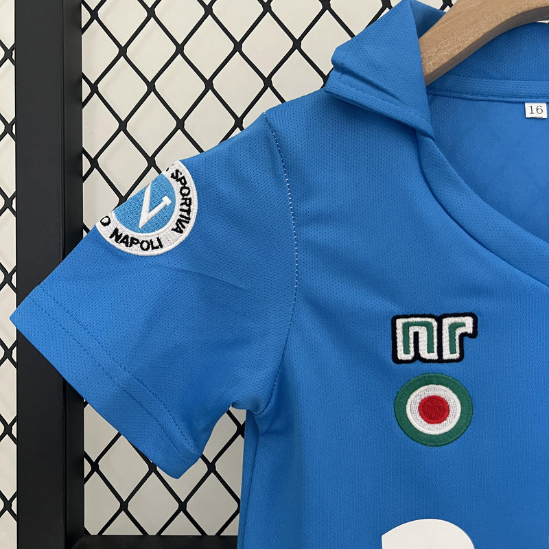 Conjunto Infantil Retrô - Napoli 1987/88 I Home