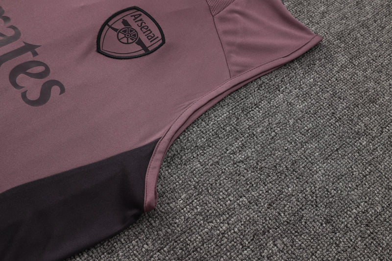 24/25 Conjunto Treino Arsenal Regata - Roxo Aurora