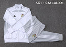 25/26 Conjunto Real Madrid 'Urban Purist' - Frio Zíper Longo - Branco
