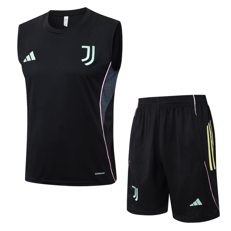 25/26 Conjunto Treino Juventus Regata - Preto