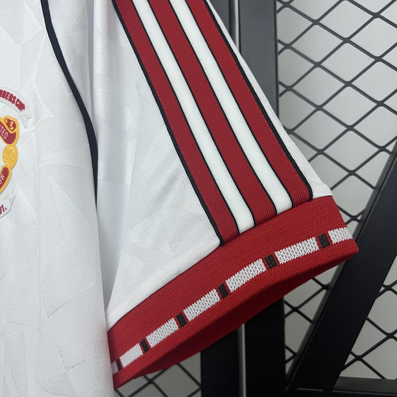 Camisa Retrô Manchester United 1991 Away - Branca