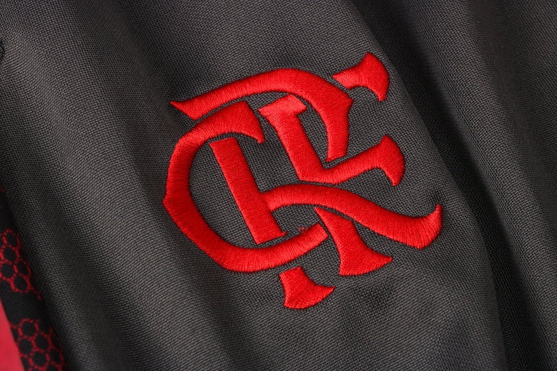 23/24 Conjunto Comissão Flamengo - Frio Zíper Curto - Vermelho