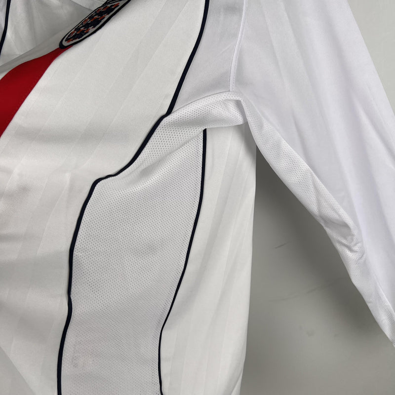 Camisa Retrô Inglaterra 2002 I Home - Manga Longa Umbro