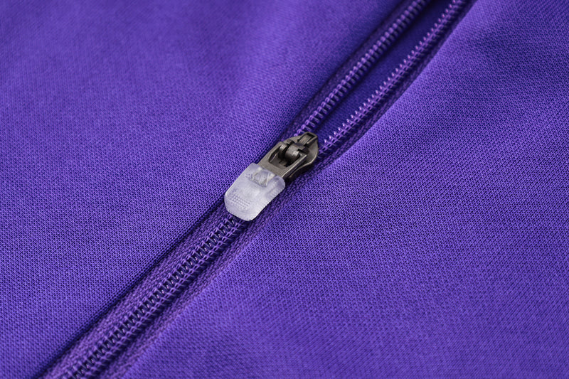 24/25 Conjunto Treino Alemanha - Frio Zíper Curto - Roxo Com Preto