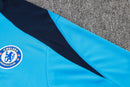 23/24 Conjunto Treino Chelsea - Frio Zíper Curto - Azul Celeste