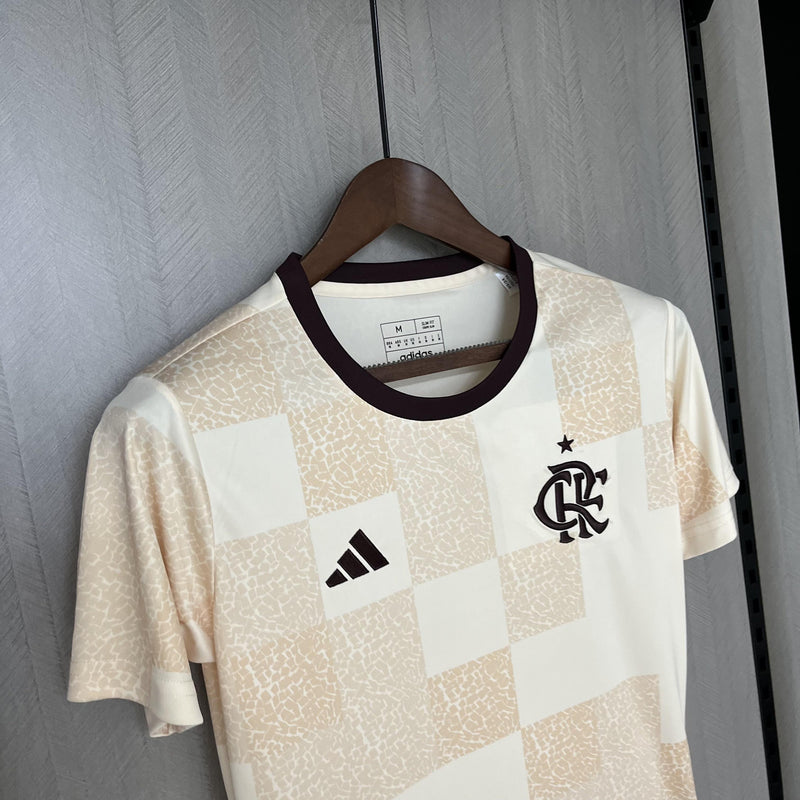 Camisa Flamengo 2024/25 Pré-Jogo - Feminina - Bege