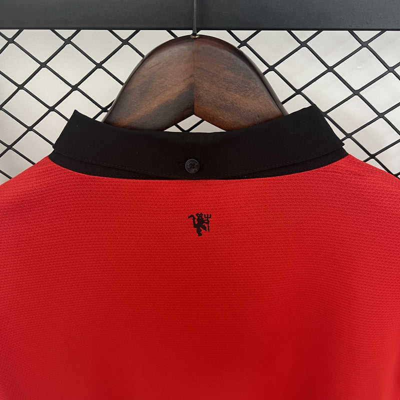 Camisa Retrô Manchester United 2013/14 Home - Manga Longa