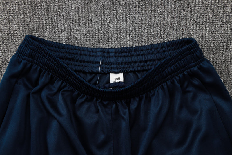24/25 Conjunto Treino São Paulo - Frio Zíper Curto - Bege e Azul