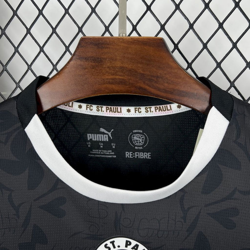 Camisa St. Pauli III Third - Torcedor - Preta