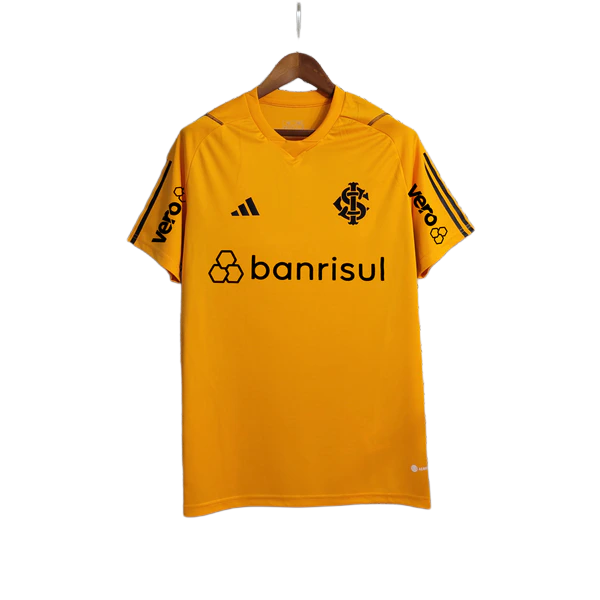 Camisa Internacional 23/24 Treino - Laranja - Todos os Patrocínios - Versão Torcedor