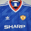 Camisa Retrô Manchester United 1986/1988 III Third - Azul - Adidas