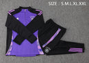 24/25 Conjunto Treino Alemanha - Frio Zíper Curto - Roxo Com Preto
