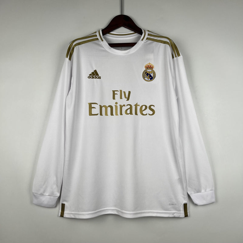 Camisa Retrô Real Madrid 2019/2020 I Home - Manga Longa Adidas