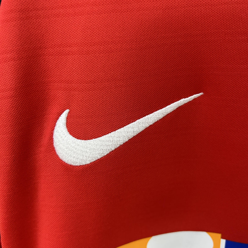 Camisa Retrô Atlético de Madrid 2001/2002 II Away - Vermelha - Nike
