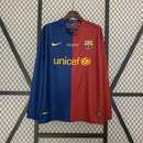 Camisa Retrô Barcelona 2008/2009 Final Champions League I Home - Manga Longa Nike