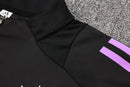 24/25 Conjunto Treino Alemanha - Frio Zíper Curto - Preto com Roxo