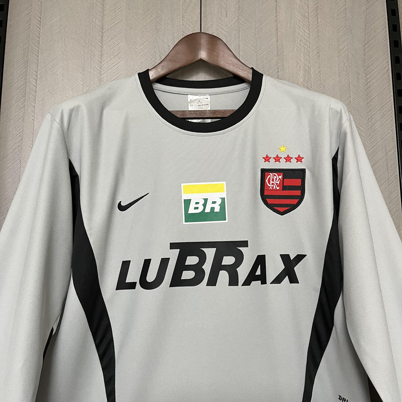 Camisa Retrô Flamengo Goleiro 2002/2003 Cinza - Manga Longa Nike