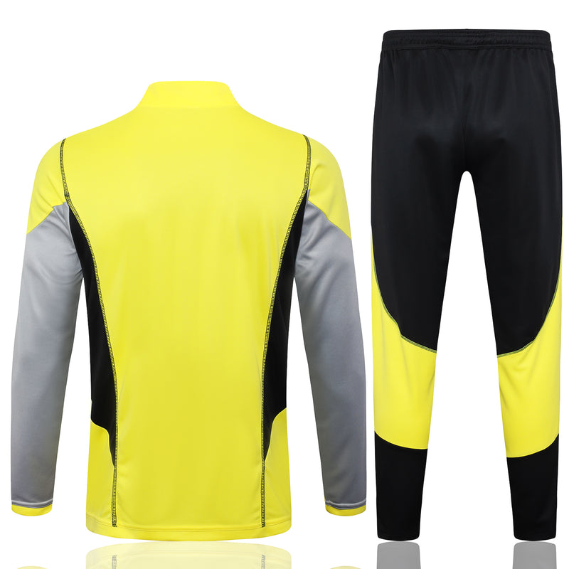24/25 Conjunto Treino Flamengo - Frio Zíper Curto - Verde e Cinza