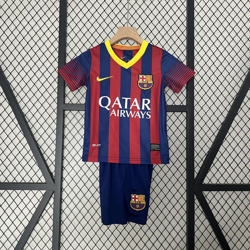 Conjunto Infantil Retrô - Barcelona 2013/14 I Home