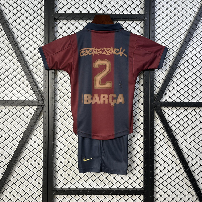 Conjunto Infantil - Barcelona 25/26 Edição Especial Cactus Jack Retrô