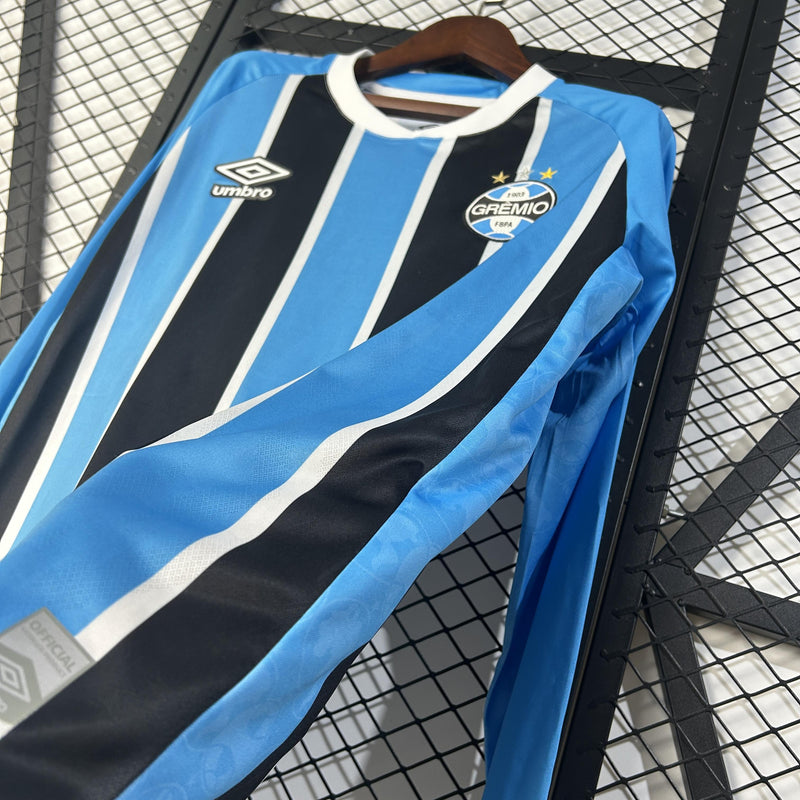 Camisa Grêmio 25/26 I Home - Torcedor Manga Longa