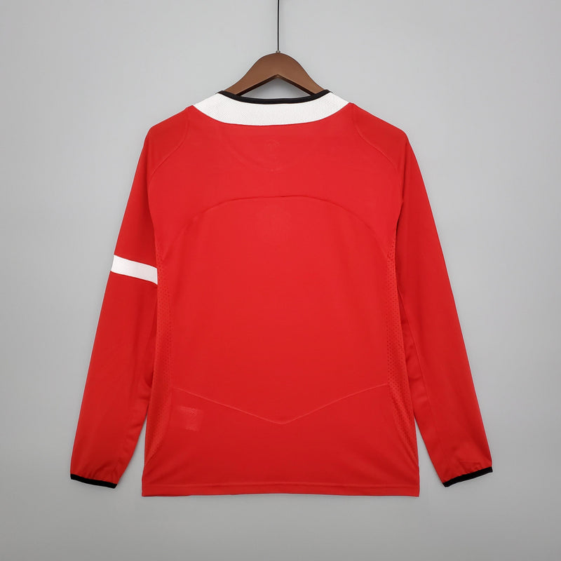 Camisa Retrô Manchester United 2004/2006 I Home - Manga Longa Nike