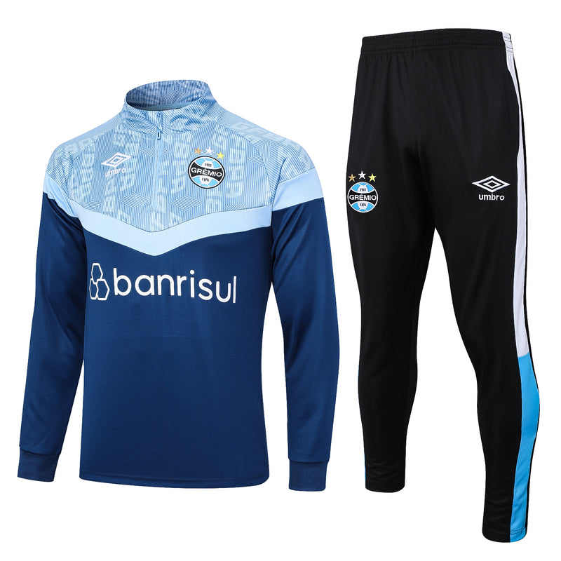 23/24 Conjunto Treino Grêmio - Frio Zíper Curto