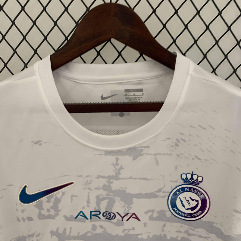 Camisa Al-Nassr 2023/24 III Third - Manga Longa Torcedor - Branca