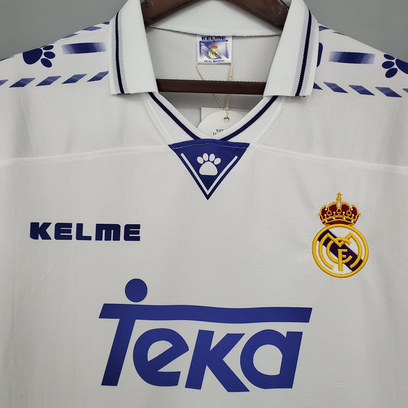 Camisa Retrô Real Madrid 1996/1997 I Home Kelme