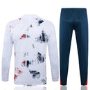 24/25 Conjunto Treino PSG - Frio Zíper Curto - Branco