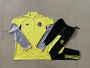 24/25 Conjunto Treino Flamengo - Frio Zíper Curto - Verde e Cinza