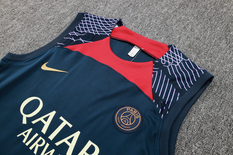 23/24 Conjunto Treino PSG - Regata Calor - Azul
