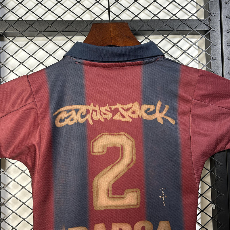Conjunto Infantil - Barcelona 25/26 Edição Especial Cactus Jack Retrô