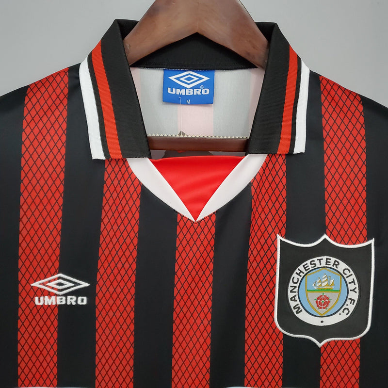 Camisa Retrô Manchester City 1994/1996 II Away - Vermelha - Umbro