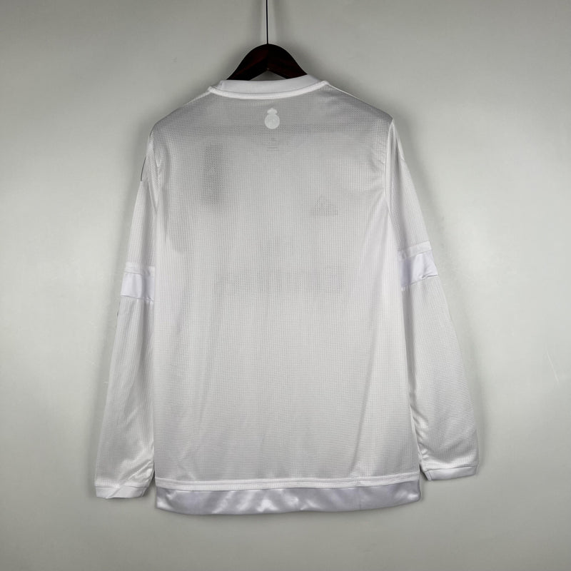Camisa Retrô Real Madrid 2015/2016 I Home - Manga Longa Adidas