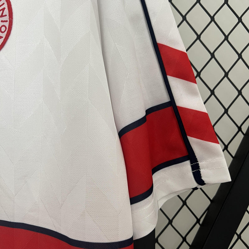 Camisa Retrô Dinamarca 1988 II Away - Branca - Hummel