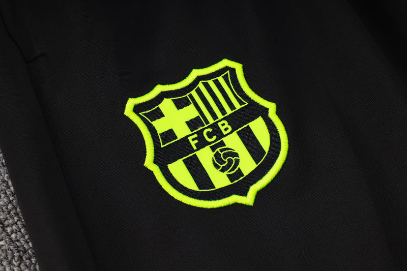 24/25 Conjunto Treino Barcelona - Frio Zíper Curto - Azul