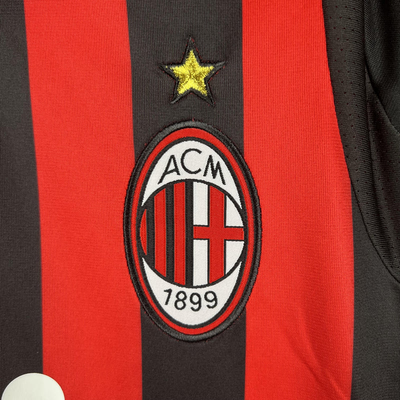 Camisa Retrô Milan 2009/2010 I Home - Manga Longa Adidas