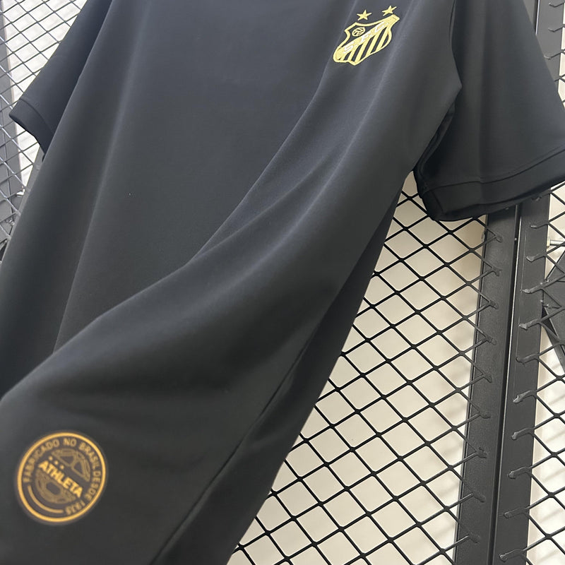 Camisa Santos 25/26 Edição Especial Pelé - Preta - Torcedor
