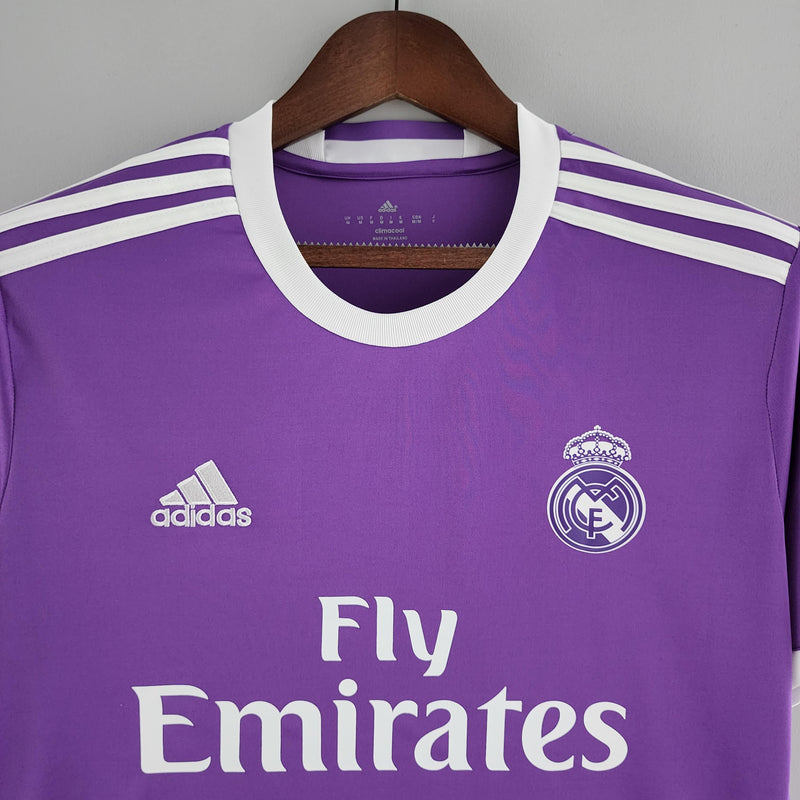 Camisa Retrô Real Madrid 2017/2018 II Away - Roxa - Adidas