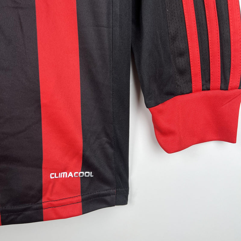 Camisa Retrô Milan 2009/2010 I Home - Manga Longa Adidas