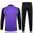 24/25 Conjunto Treino Alemanha - Frio Zíper Curto - Roxo Com Preto