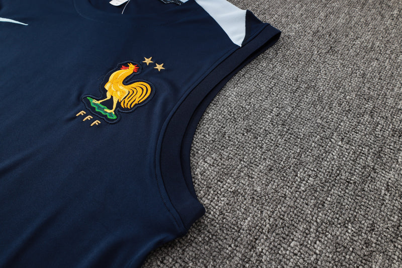 24/25 Conjunto Treino França- Regata - Azul Marinho