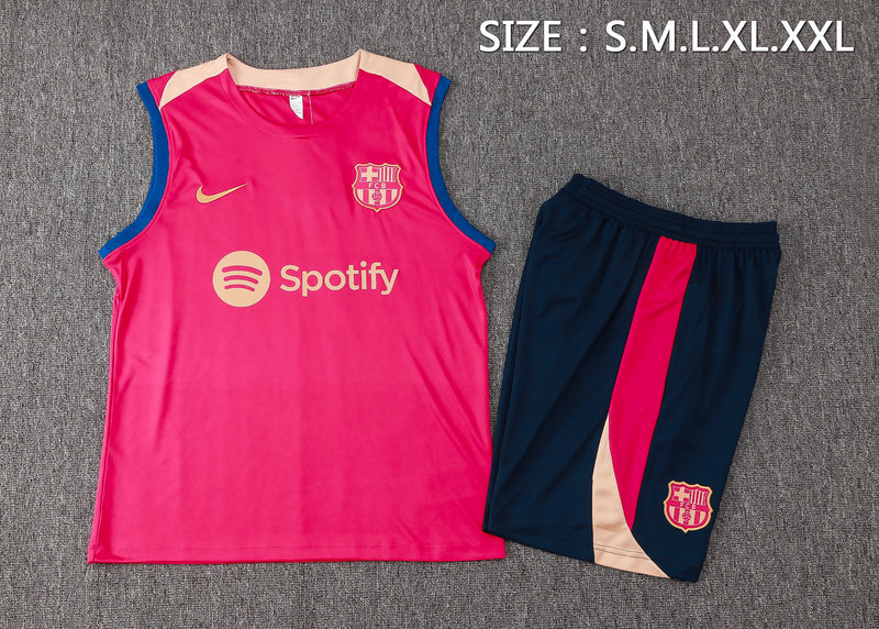 24/25 Conjunto Treino Barcelona - Regata - Rosa