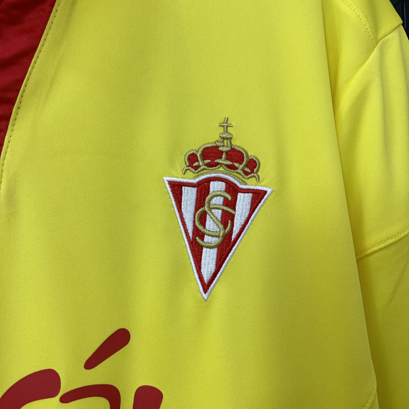 Camisa Retrô Sporting Gijon 2015/2016 II Away - Amarela - Kappa