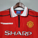 Camisa Retrô Manchester United 1998/1999 I Home - Manga Longa Umbro