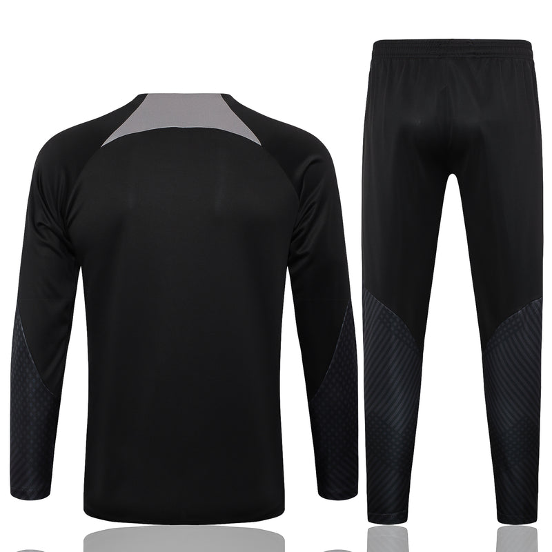 24/25 Conjunto Treino Corinthians - Frio Zíper Curto - Preto