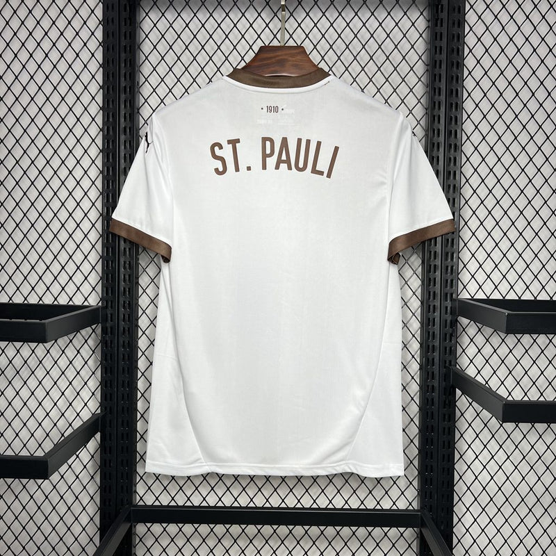 Camisa St. Pauli 2024/25 II Away - Torcedor - Branca