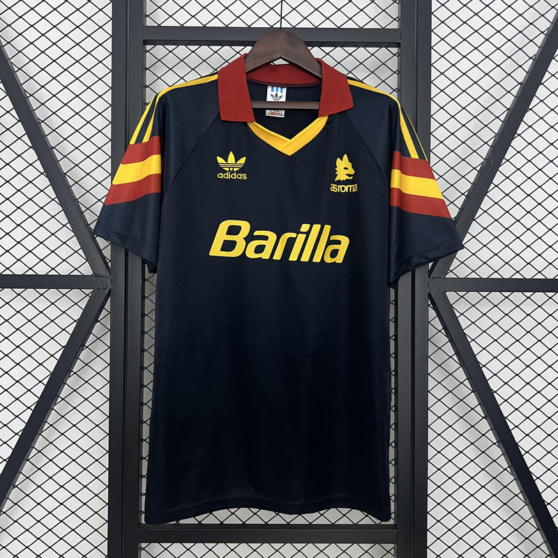 Camisa Retrô Roma 1991/1992 III Third - Preta - Adidas