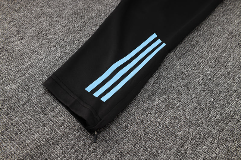 24/25 Conjunto Treino Argentina - Frio Zíper Curto - Preto